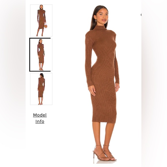 Astir dark caramel sweater dress size medium - Picture 2 of 4